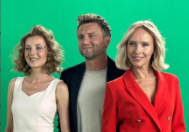 M jak miłość. Natalka (Dominika Suchecka), Bartek (Arkadiusz Smoleński), Dorota (Iwona Rejzner)