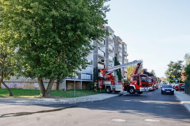 Pożar w bloku w Ostrowie Wielkopolskim. Nie żyje jedna osoba, 10 jest rannych