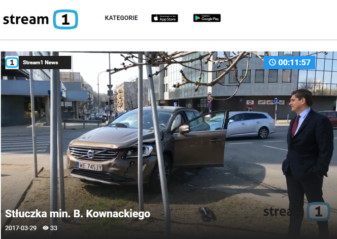 PILNE: Minister Bartosz Kownacki mial wypadek. Rozbite BMW