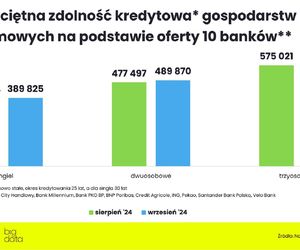 Przeciętna zdolność kredytowa gospodarstw domowych