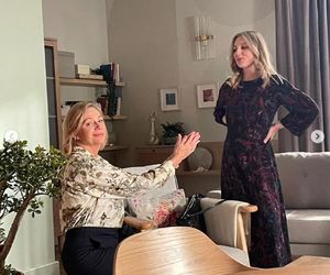 Barwy szczęścia na planie. Wanda (Maja Barełkowska), Grażyna (Kinga Suchan)