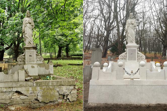 Na jednej z najstarszych nekropolii Poznania odnowiono zabytkowe nagrobki 