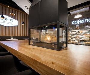 Wnętrze kawiarni Cafeina projektu mode:lina architekci