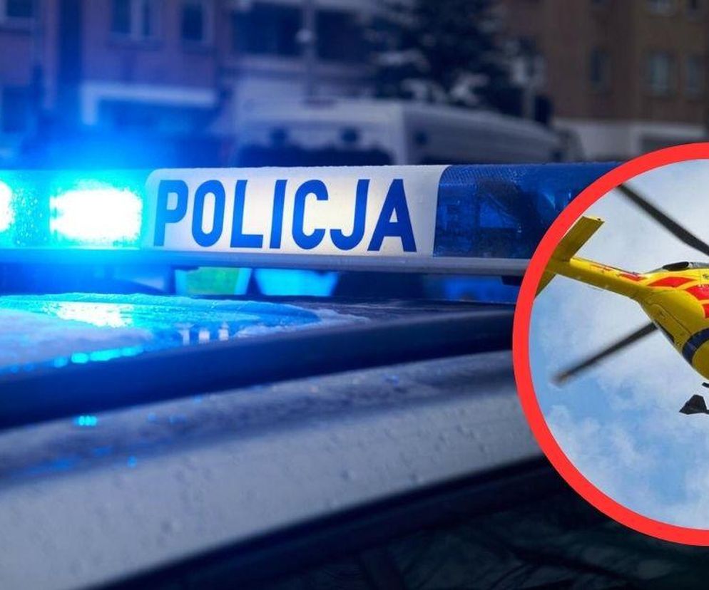 Zablokowana autostrada A4 w Katowicach. Na miejscu ląduje śmigłowiec LPR