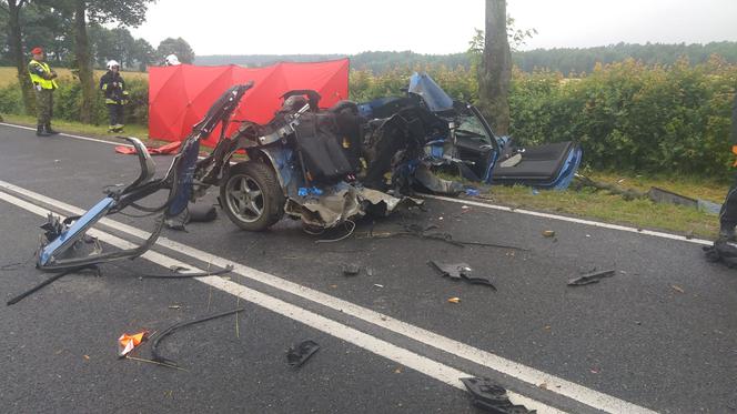 Tragiczny wypadek na trasie Giżycko - Węgorzewo