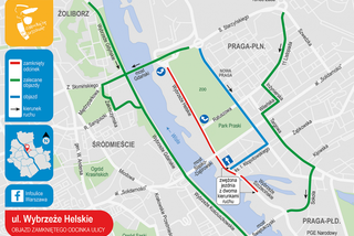 Warszawa: UWAGA KIEROWCY! Duże zmiany na praskim wybrzeżu