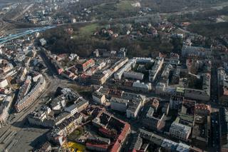 Kraków z lotu ptaka w czasie kwarantanny