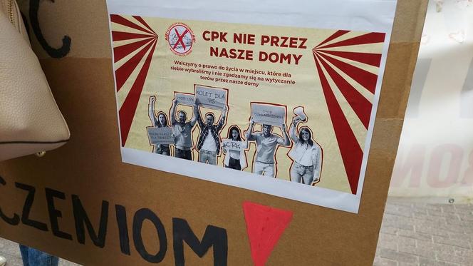 Protest przeciw CPK w Zamościu