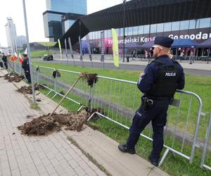 Rolnicy protestowali w Katowicach na Europejskim Kongresie Gospodarczym