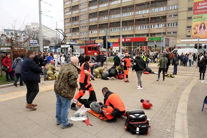 Wypadek w Szczecinie plac Rodła 