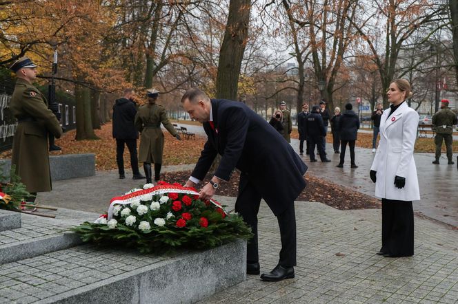 Marta Nawrocka w czasie obchodów Narodowego Święta Niepodległości