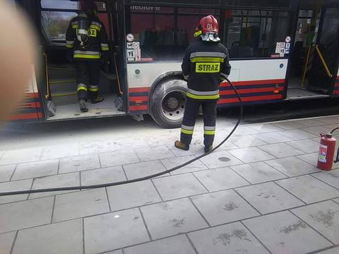 Pożar autobusu na ul. Jagiellońskiej