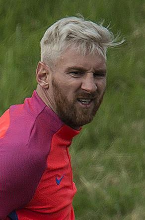 Leo Messi w blond włosach