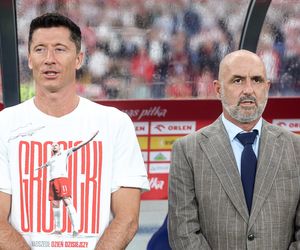 Robert Lewandowski na meczu Polska - Mołdawia