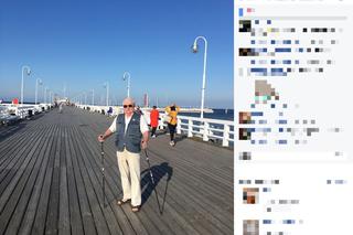 Wałęsa poczuł wakacje! Z kijkami ruszył na molo! [ZDJĘCIA]