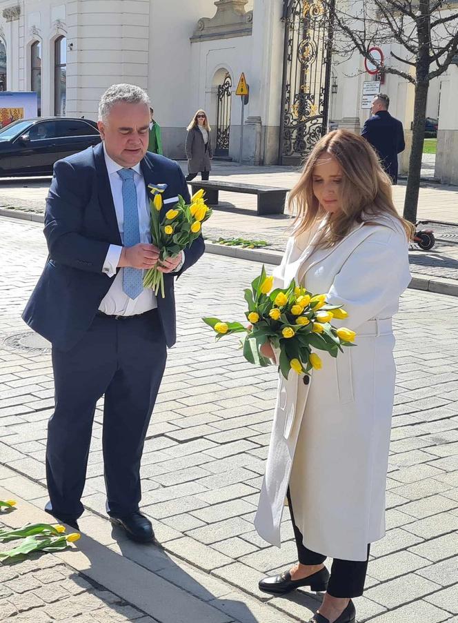 Joanna Kurska uczciła pamięć Marii Kaczyńskiej 