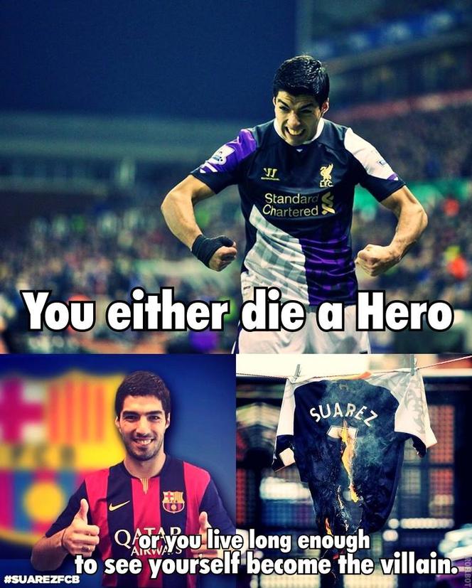 Luis Suarez w Barcelonie MEMY