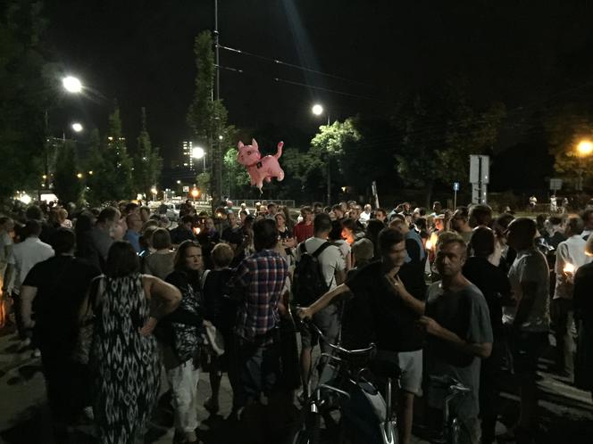 Protest przed domem Jarosława Kaczyńskiego, 22 lipca
