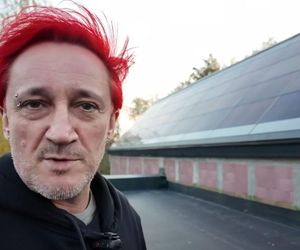 Michał Wiśniewski na budowie swojego domu