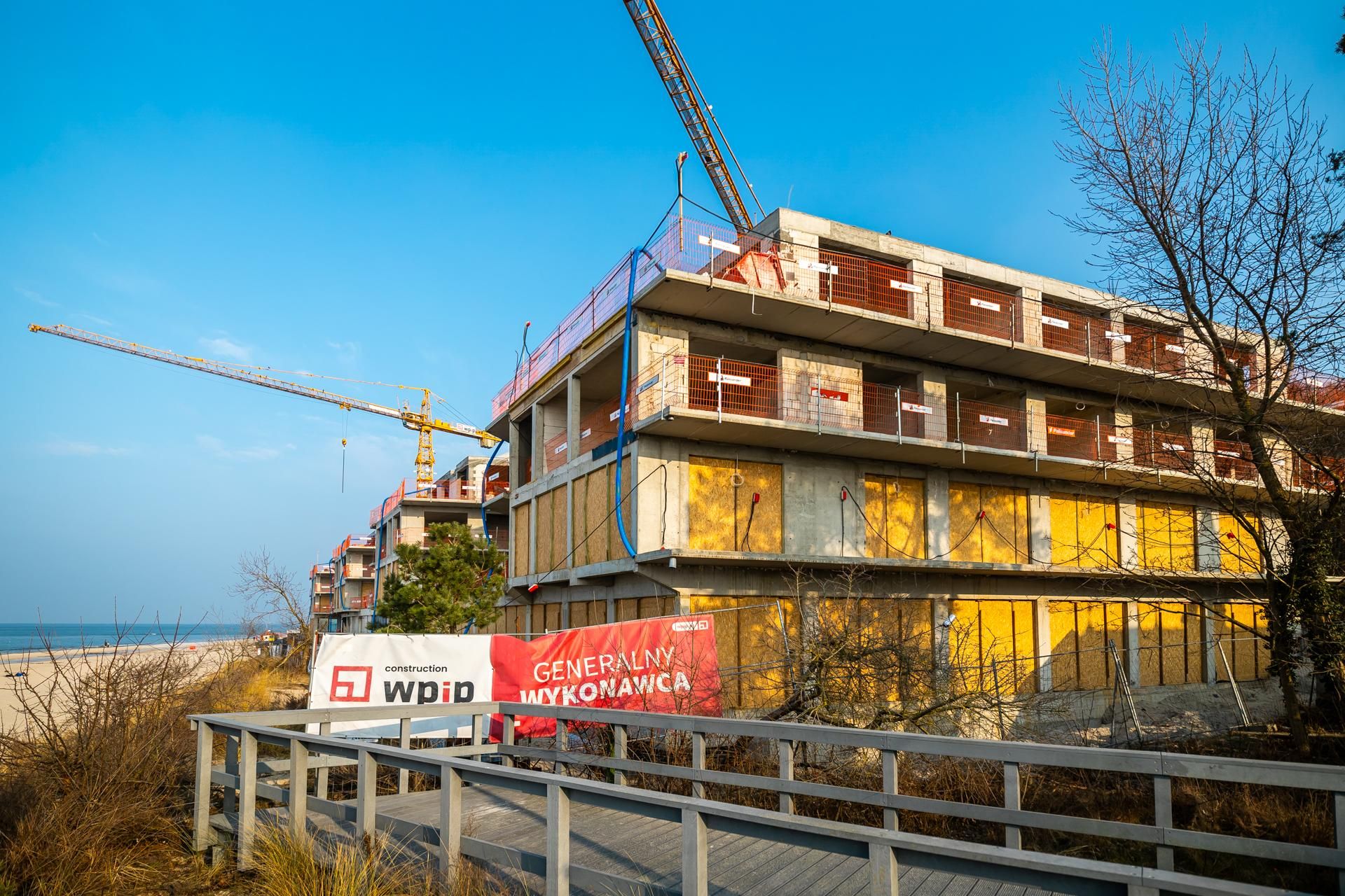 The Sea Resort w Międzyzdrojach podczas budowy