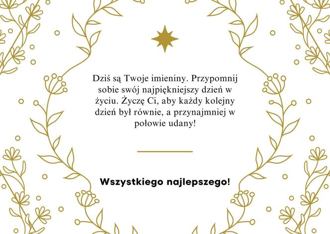 Piękne kartki z życzeniami imieninowymi. Śliczne wzory do wysłania