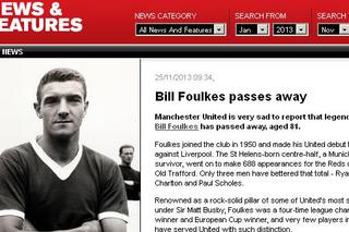 Bill Faulkes nie żyje. Zmarła legenda Manchesteru United