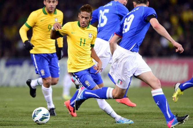 Brazylia - Włochy 2:2. Neymar