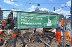Tramwajowy remont pl. Zawiszy w Warszawie