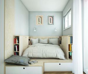 Wnętrza z podestami i podłogą na różnych poziomach