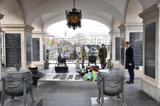 Wołodymyr Zełenski złożył kwiaty pod Grobem Nieznanego Żołnierza
