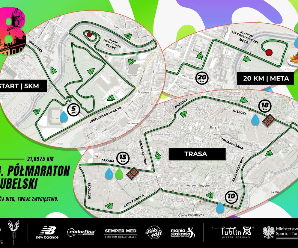 Trasa 8. Półmaratonu Lubelskiego