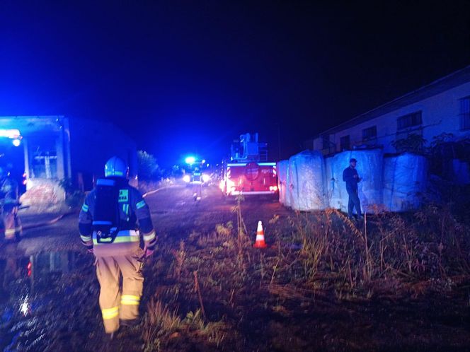 Kalej. Pożar hali produkcyjnej choinek sztucznych