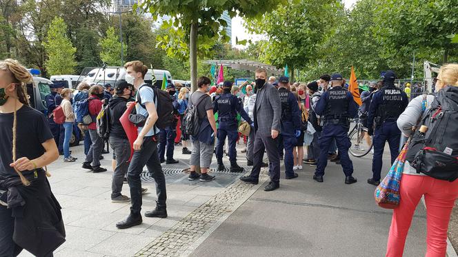 Protest ekologiczny w centrum Warszawy