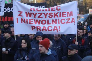 Protest pocztowców w Katowicach