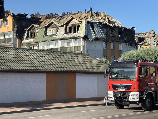 Tak wygląda miejsce pożaru w Ząbkach w piątkowy poranek 04.07.2025