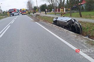 Dwie osobówki zderzyły się w Brniu. Poszkodowana kobieta trafiła do szpitala