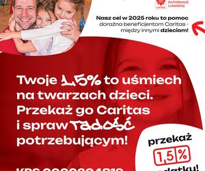 Caritas Archidiecezji Lubelskiej zachęca do przekazania 1,5% podatku [AUDIO]