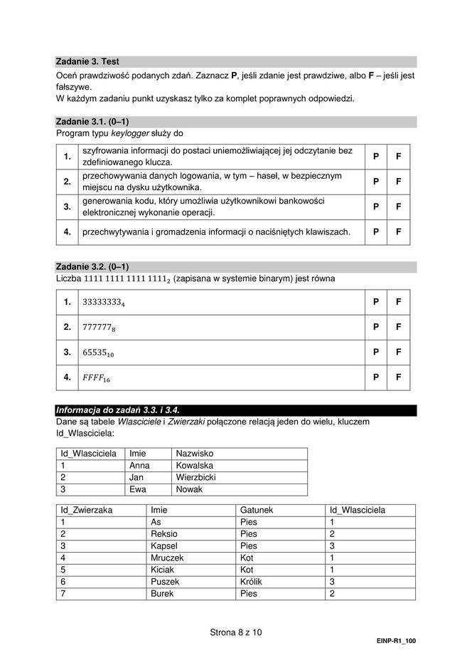 Matura 2025 informatyka rozszerzona - arkusz CKE 14.05.2025 - Formuła 2015