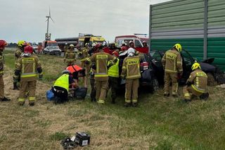 Dramatyczny wypadek na autostradzie niedaleko Grudziądza. Jedna osoba nie żyje