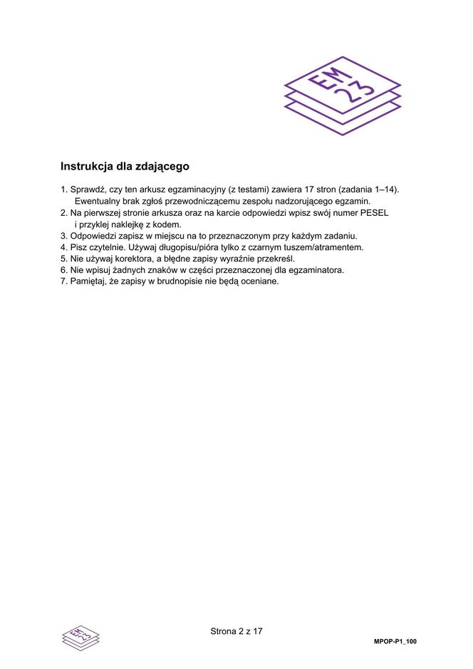 Maura poprawkowa 2025 FORMUŁA 2023