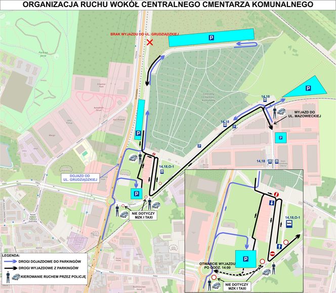 Wszystkich Świętych 2024 w Toruniu. Jak dojechać na cmentarz? Przydatne mapy