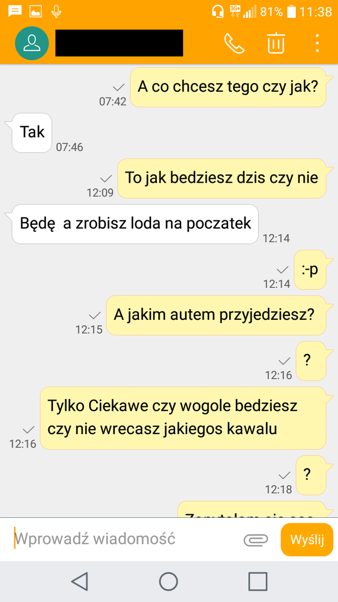 Białystok. Zapis SMS rozmowy z pedofilem zatrzymanym na ul. Warszawskiej