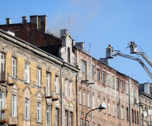 Pożar kamienicy w Warszawie