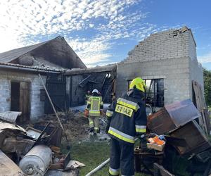 Pożar w Wielkiej Wsi. Straty oszacowano na 100 tysięcy