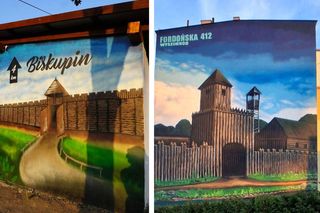 Murale Piotra Strzałki