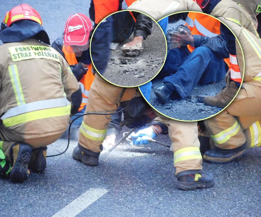 Ostatnie Pokolenie przykleiło się do jezdni na S8. Strażacy musieli skuć asfalt