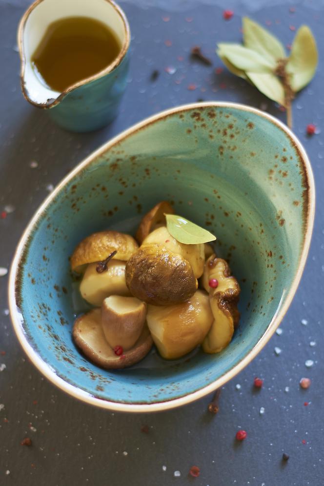 Podgrzybki marynowane w słodko-kwaśnej zalewie