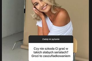 Joanna Kuberska (Julka z M jak miłość) na Instagramie o innych rolach