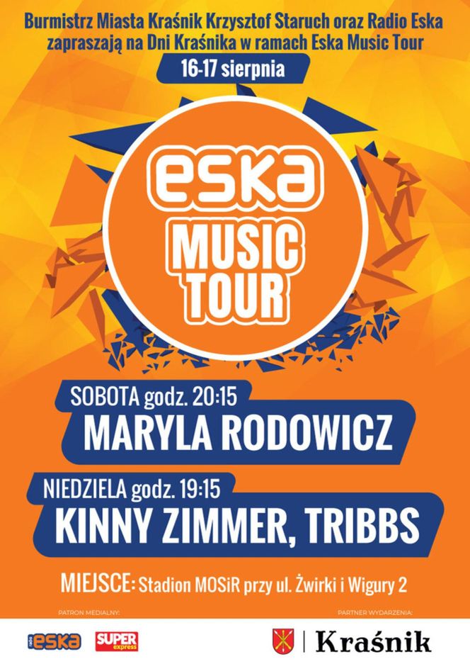 ESKA Music Tour w Kraśniku! Świętuj z nami lato przy najlepszych muzycznych hitach