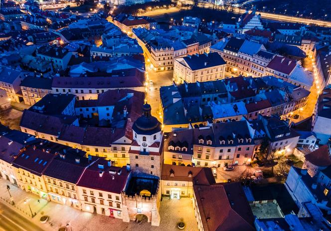 Stare Miasto w Lublinie nocą 